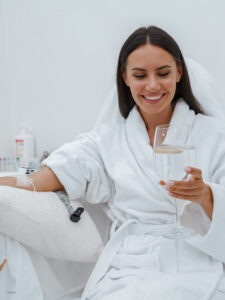 Woman getting IV Therapy